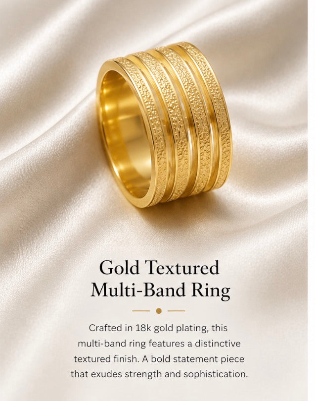 Multi band ring ( Gold )