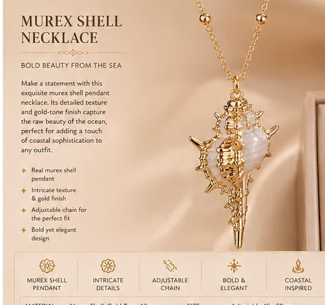 Murex shell necklace