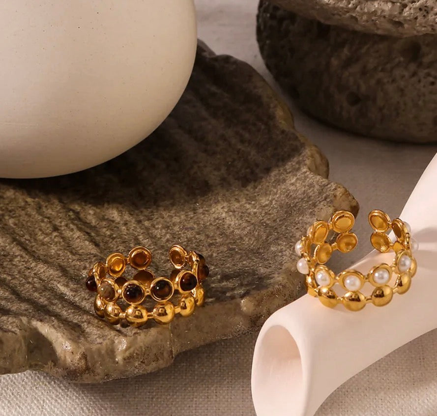 Ember - Tiger stone ring