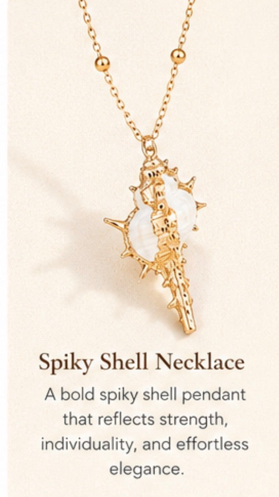 Spikes shell necklace