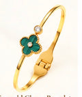 Emerald clover bracelet