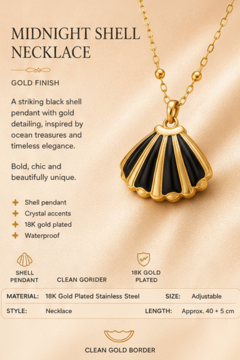 Midnight shell necklace